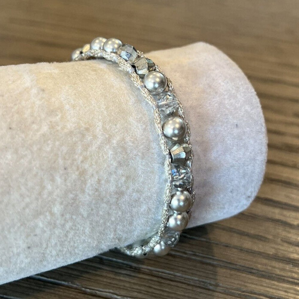 NWT Chan Luu Silver Mix Mokuba Single Wrap Bracelet